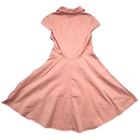 Womens Wedtrend Pink Peach Size XL Vintage Style Heart Button Swing Dress Cotton - Picture 9 of 9
